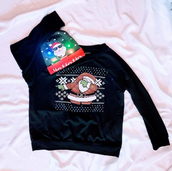 Sweatshirt and LED Cap Black Unisex - Picture 1 of 5